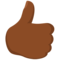 Thumbs Up - Medium Black emoji on Messenger